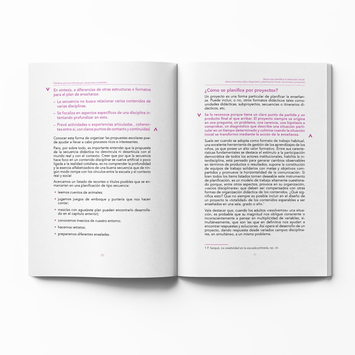 Bases para planificar la educación inicial: Ideas esenciales sobre diagnóstico, planificación anual, secuencias y proyectos