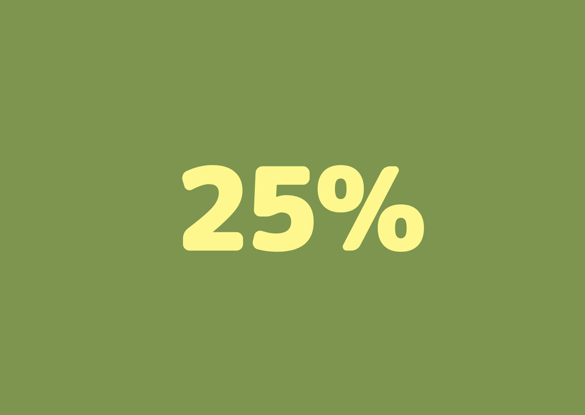 25%
